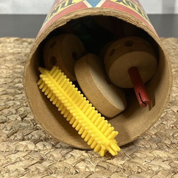 Vintage 1979 Original Tinkertoy Construction Set,‎ Starter, 60 pieces, No. 116 - Picture 5 of 6